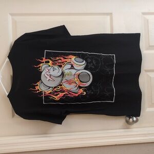 Vibes | Mens Graphic Tee | Size Large | Burning Bear | Black